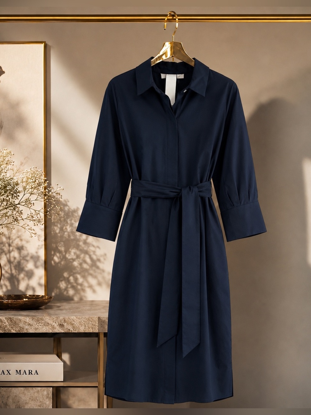 Max Mara midi shirt dress, size 16. Never worn.